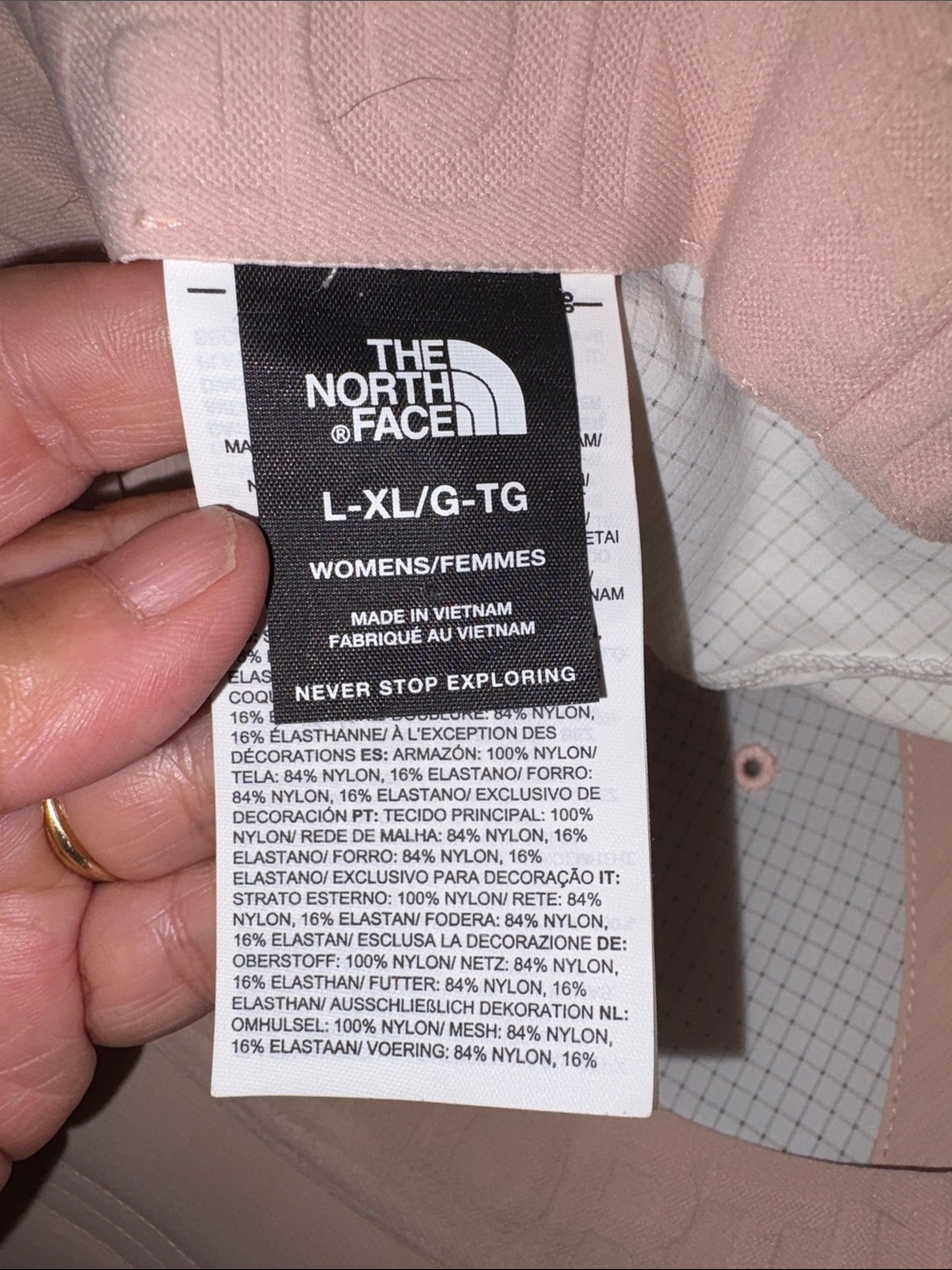 The North Face Wonen’s Horizon Hat Light Pink Baseball Cap BNWOT L-XL - Picture 4 of 8